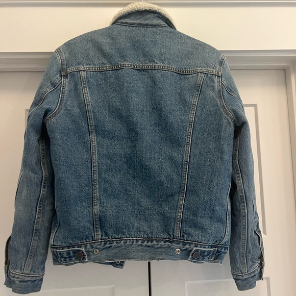 Levi’s sherpa lined denim jacket men’s  small - Picture 6 of 9